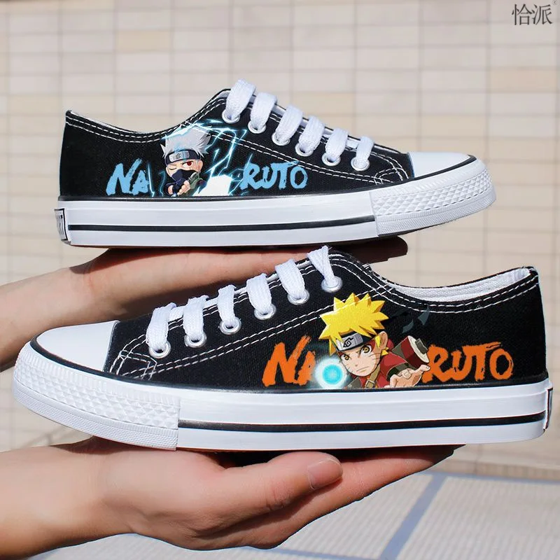 NARUTO-ナルト-通気性のあるキャンバスシューズ,ローシューズ