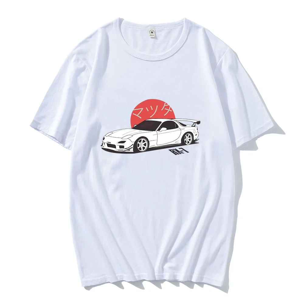 

JDM Racing Car T-shirt Japanese Fashion Style Tee-shirt Cotton High Quality Soft Tshirts Hip Hop Streetwear Summer O-neck Tees