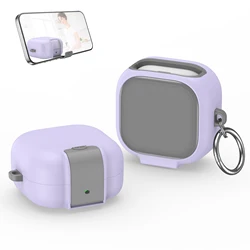 All - Inclusive Anti - Drop Wireless Earphone Protective Cover with Lock Switch - Samsung Buds 4 Pro (PURPLE)