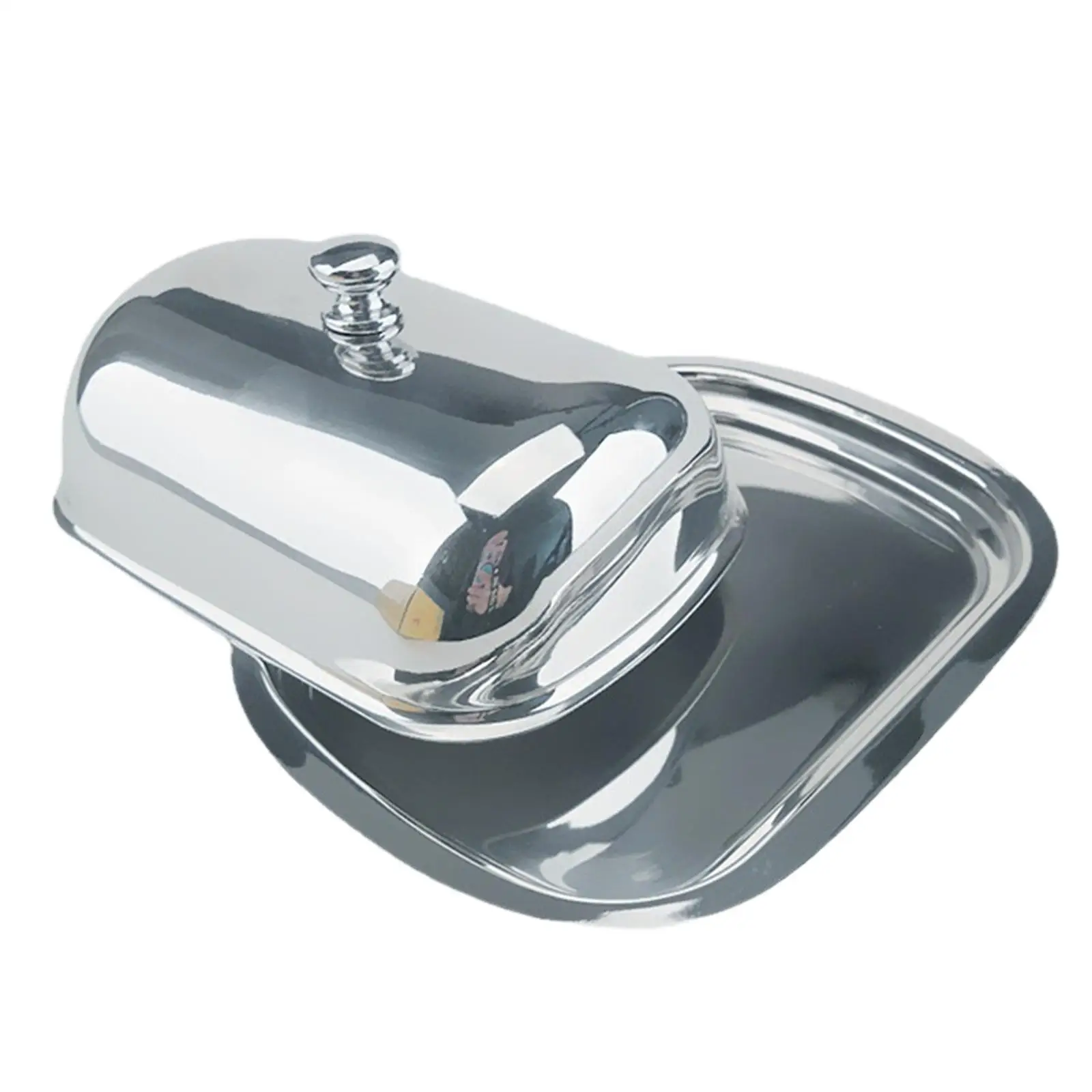 Butter Dish Dessert Plate Sturdy with Lid Multifunctional Butter Container Cheese Keeper for Restaurant Hotel Biscuits