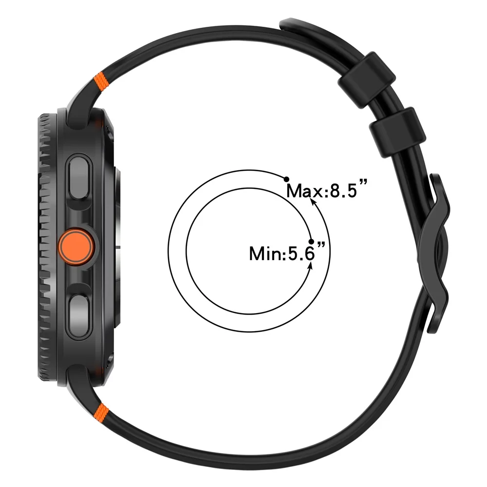 Premium Adjustable Silicone Wristband - Classic 22mm Watchband Accessory