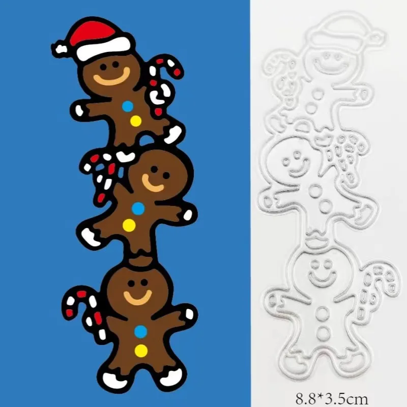 thumbnail image 1 of Troqueles de corte de metal con forma de sombrero navideño de Cookie Man para álbumes de recortes, manualidades, decoración de papel, plantillas, tarjetas de regalo, 1 of 4