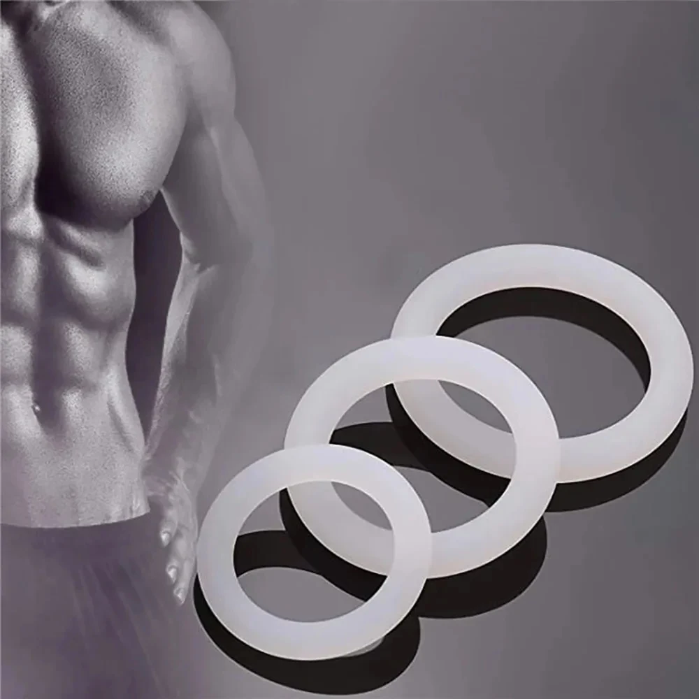 3pcs Male Penis Cock Ring Men Products Smooth Silicone Delay Ejaculation Cock Ring Sexy Erection Ring Adult Product Sex Toys for Men