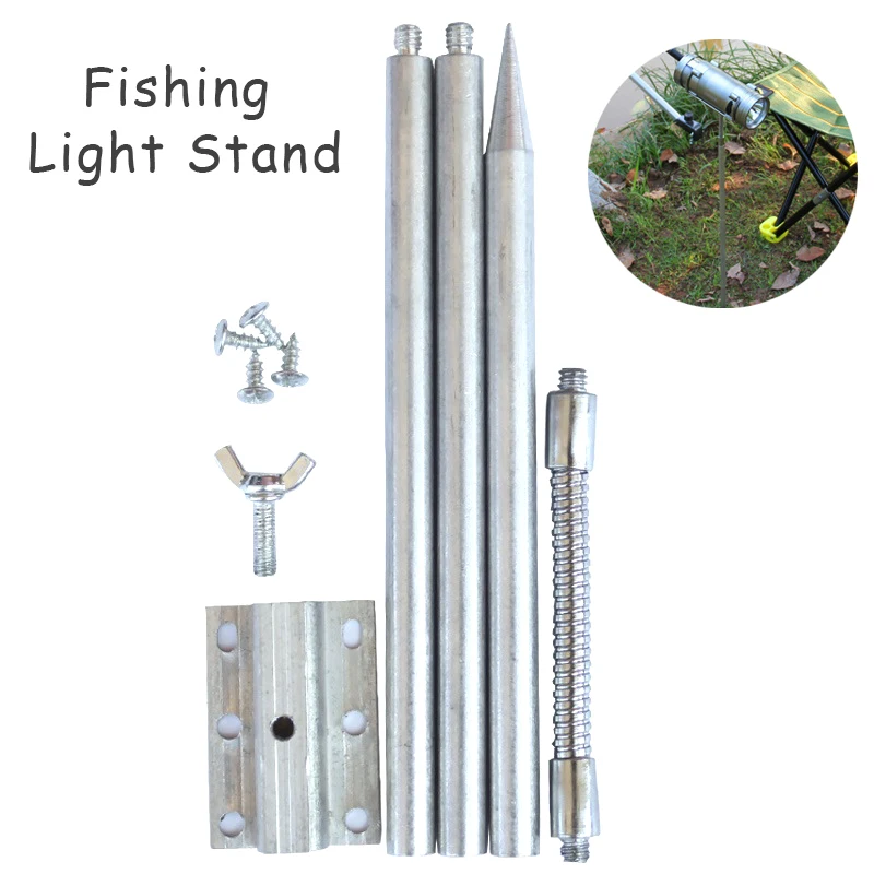 Fish Light Bracket Aluminum Alloy Night Fish Lights Insert Rod