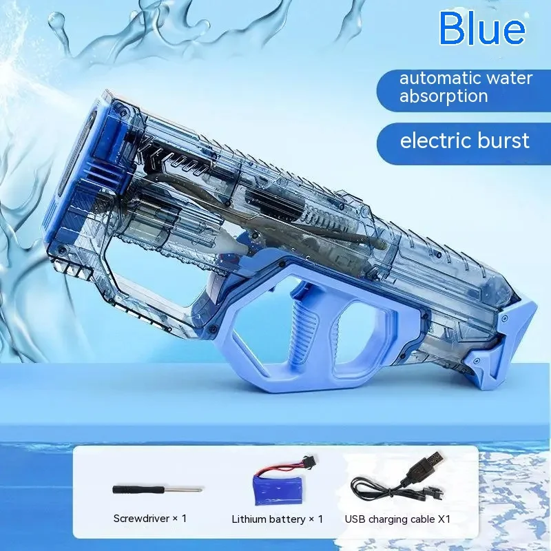 Water Guns New Electric Automatic Repeater Water Gun Toy Children's Water Cannon Large Toy High Pressure  Summer Toys Kid Gifts 4