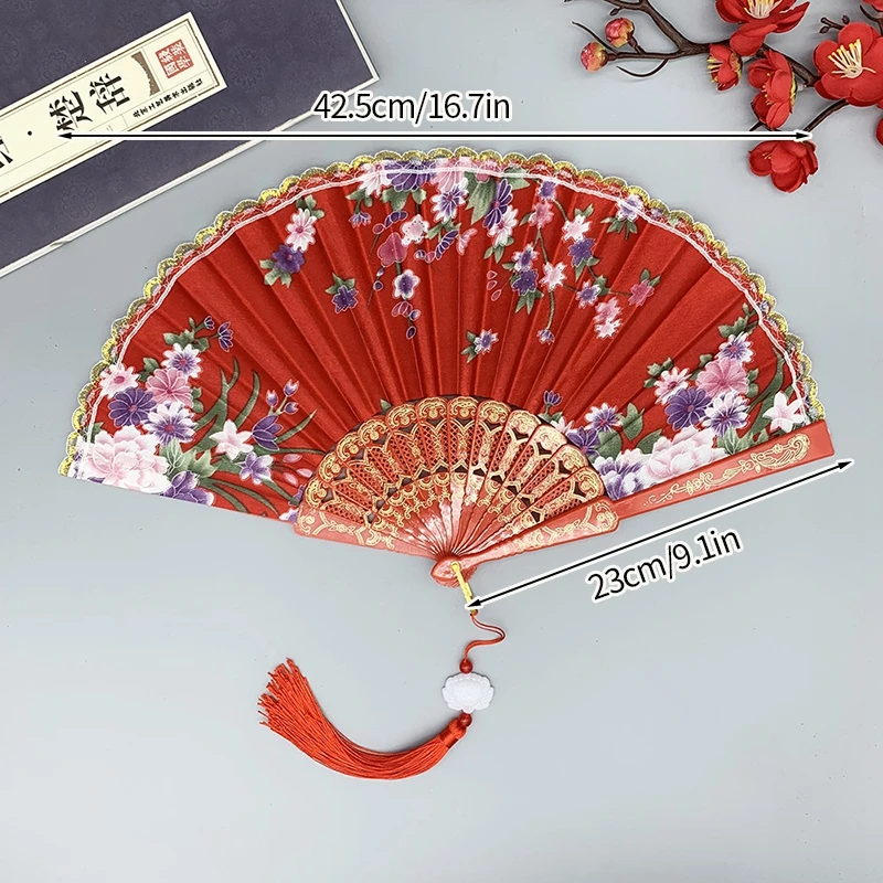4 PCS Éventail Pliantes, Eventail en Bois Moderne, Éventail à Main Décoration Ventilateurs à Main en Tissupour Anniversaire, Fête, Mariage, Photographie, Décoration Murale