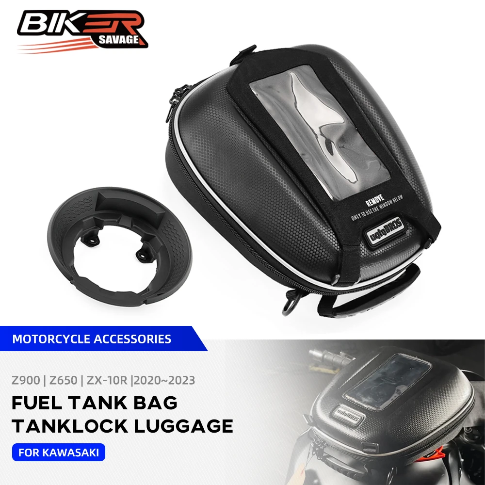 Z650 Z900 Tank Bag For KAWASAKI NINJA 400 650 1000SX ZX6R H2 VERSYS-X  250/300 Motorcycle Racing Tanklock Luggage Waterproof
