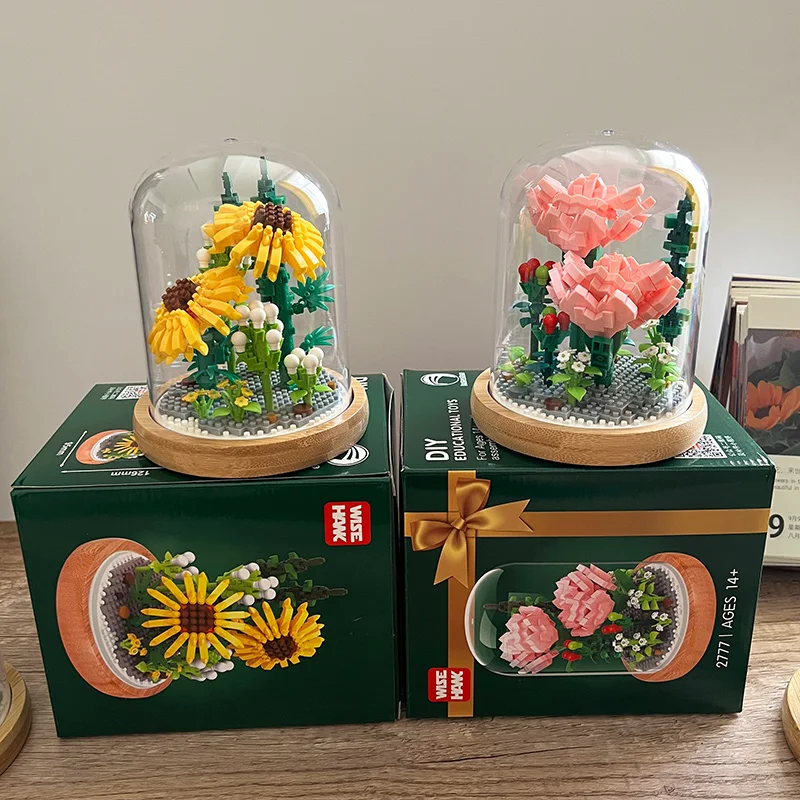 Creative Bonsai Flower Bouquet Building Kit,Flower Botanical Collection  Construction Building Toy,Party Favors for Aldult - AliExpress