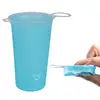 200ml Folding Water Cup TPU Soft Sports Cups Foldable Marathon Running Water Cup Large Mouth Sport Drinking Cup For Camping 3