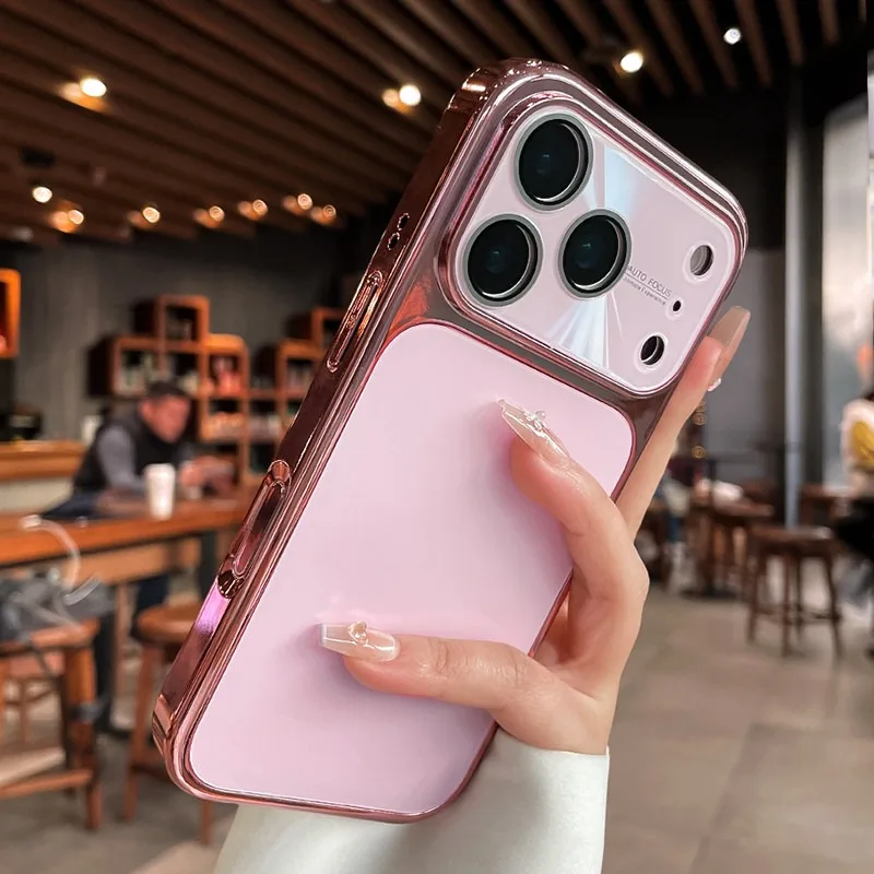 Luxury Plating Frosted Slim Phone Case with Color Frame Back Cover