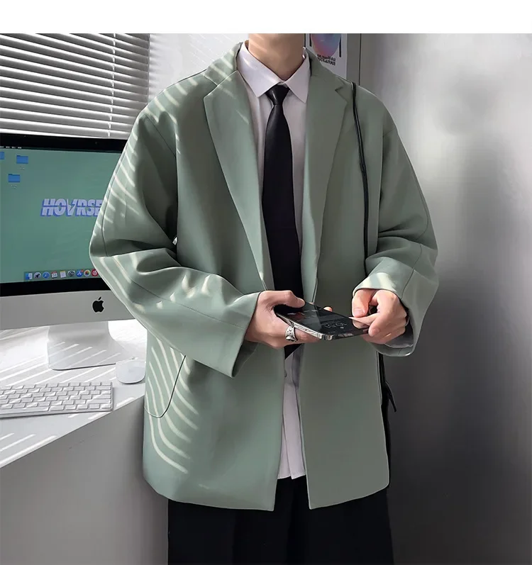 Description Picture 5 of itemTrendy Korean Style Casual Suit Jacket For Men Lightweight Ins Small Western-style Clothes Loose Fit Fashionable Top