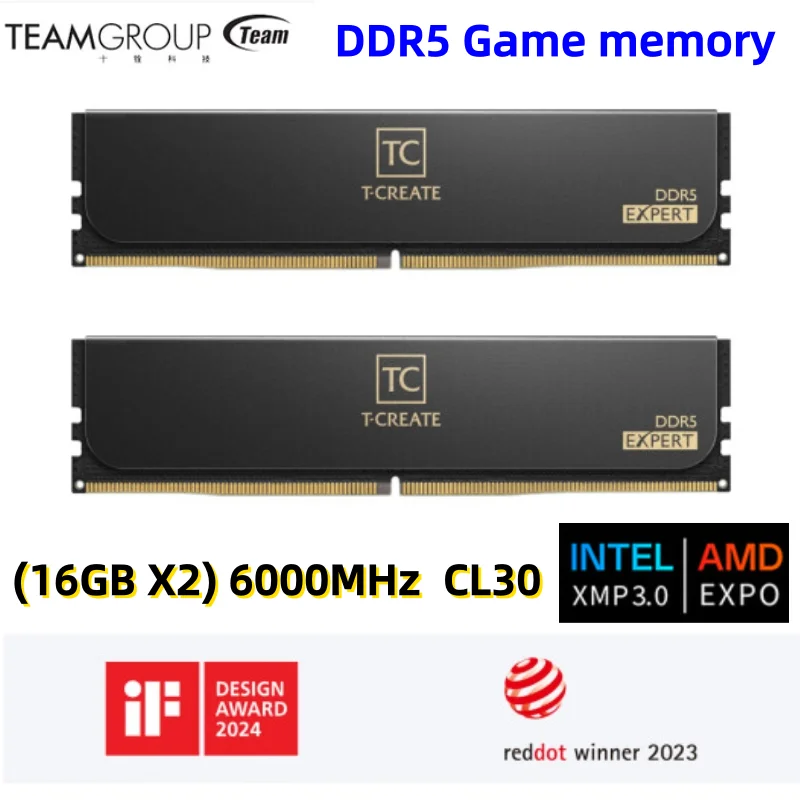 TEAMGROUP ddr5 T-CREATE EXPERT DDR5 RAM Hynix 32G (16GX2) 6000MHz