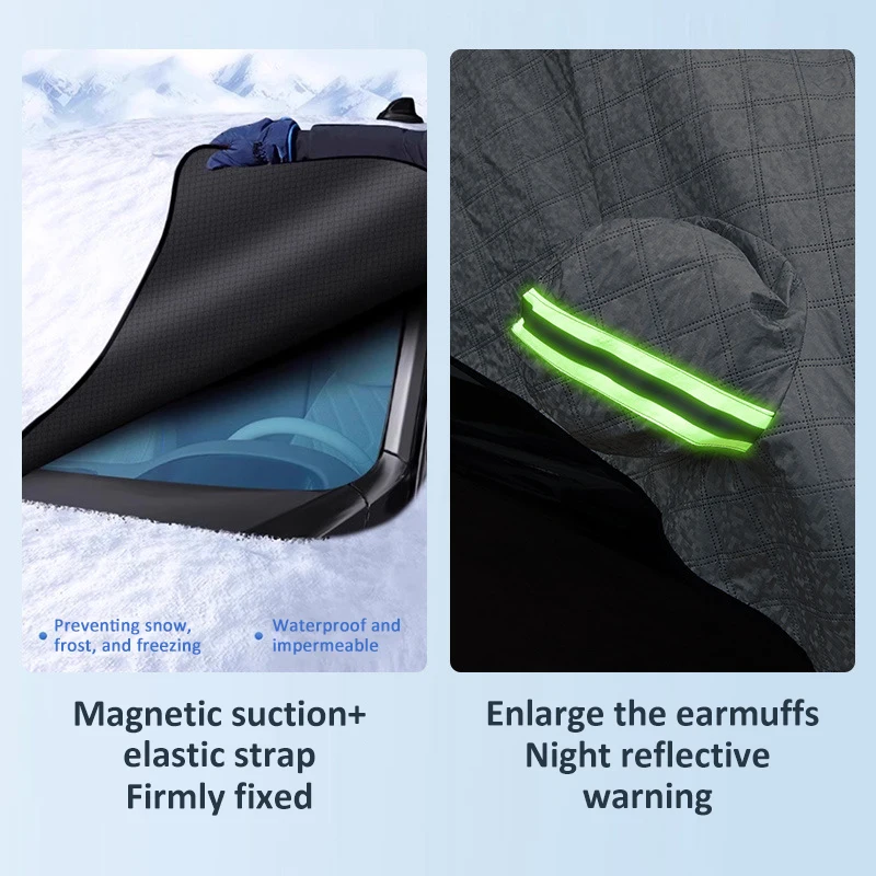 For Tesla Model 3 Winter Windshield Snow Cover Car Sun Shade Block Frost Protection Model Y Anti-ice Front Windscreen Cover