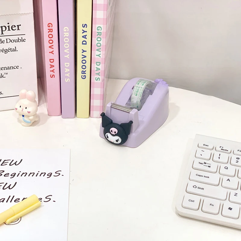 

Hello Kitty Kuromi Sanrio Cinnamoroll аниме кавайный мини-резак для ленты милые Мультяшные инструменты ручной работы для студентов нескользящий диспенсер для ленты