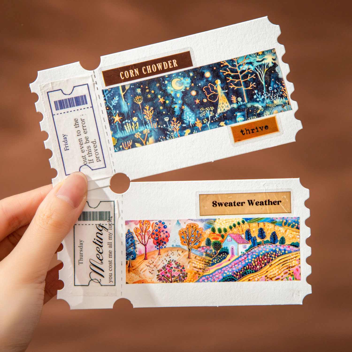 지아메이 30mm * 2m 팬텀 시리즈 카와이 레이저 골드 유화 스타일 장식 테이프 DIY 앨범 스크랩북 미적 마스킹 테이프
