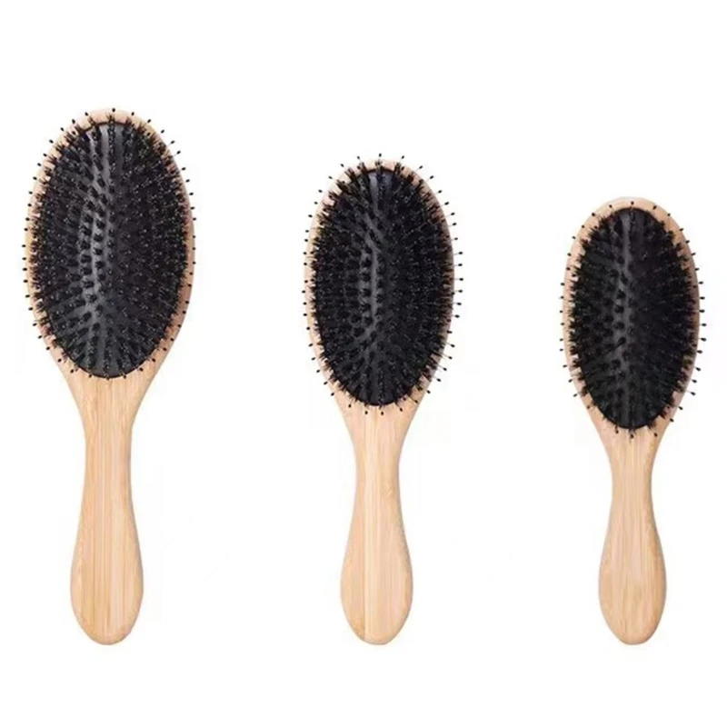 

Boar Bristle Hair Brush For Women Men Kid Soft Natural Bristles Brush For Hair