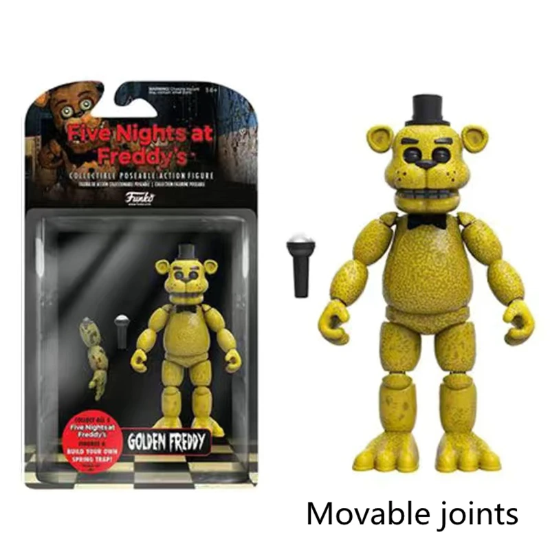 Figuras FNAF 5,5 Urso luminoso Freddy Foxy Sister Localização Ação de  terror Figuras FNAF Articulações móveis para crianças Aniversário Halloween  (A2)