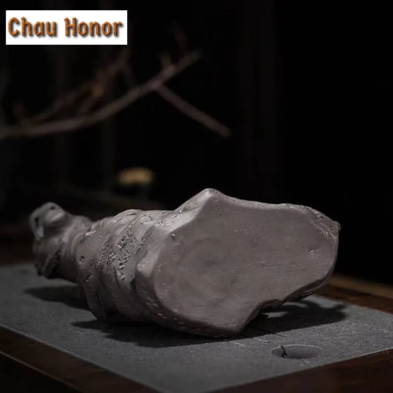 Yixing Boutique Raw Ore Purple Clay Outline In Gold Zodiac Tiger Hand-carved Crafts Tea Pet Sculpture Home Accessories Ornaments