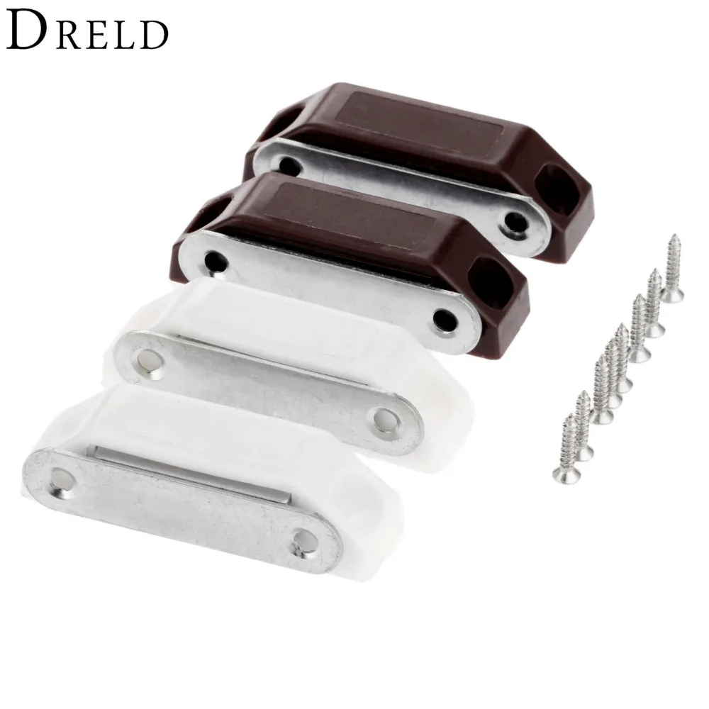 Magnetic Cabinet Catches Door Catches Magnetic Cabinet Latches Cabinet Door Latch 2Pcs 59*16MM Magnetic Door Catches Kitchen Cupboard Wardrobe Magnetic Cabinet Latch Catches Furniture Hardware with Screws