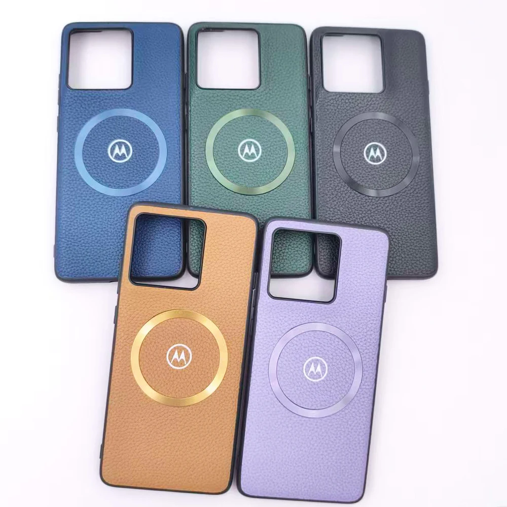 Magnetic Wireless Charging Litchi Texture Shockproof Case