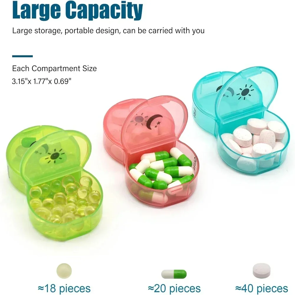 1PC Weekly Pill Case Pillbox 7 Days Medicine Tablet Box Portable Travel Drugs Storage Organizer Secret Compartments Pill Box