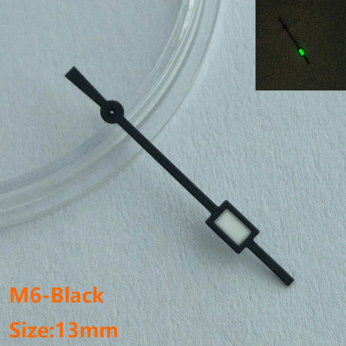 녹색 야광 포인트 시계 액세서리 교체 부품, 시계 초침 무브먼트 포인터, 13mm, nh35, nh36