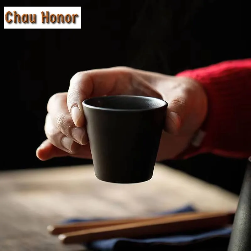 2pc /set Japanese Style Turquoise Coarse Ceramic Small Capacity Teacup Household  Kung Fu Tea Set Tea Ceremony Accessories 55ml