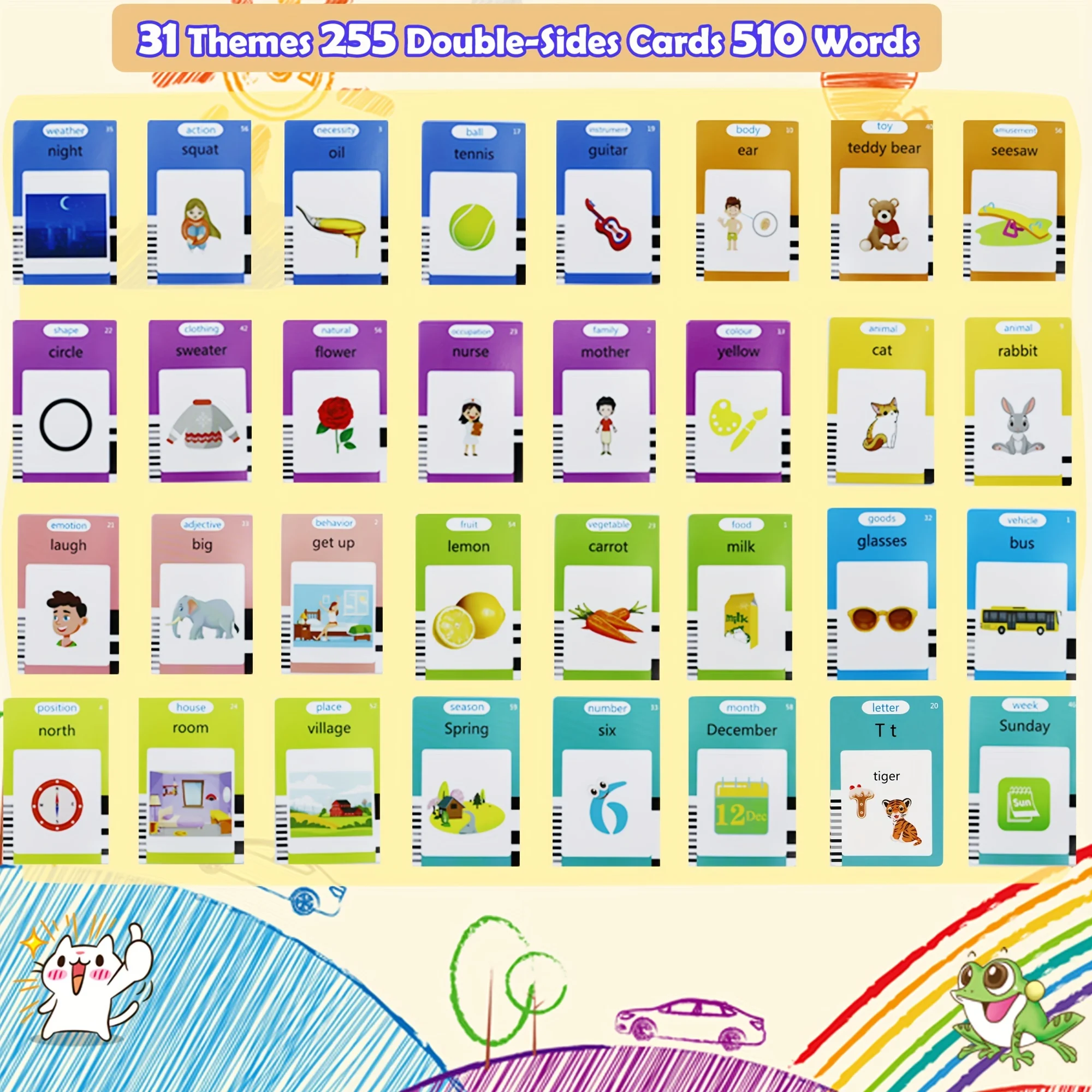 Educational Learning Toy Alphabet Educational Toys 510 Words Alphabet Talking Flash Cards