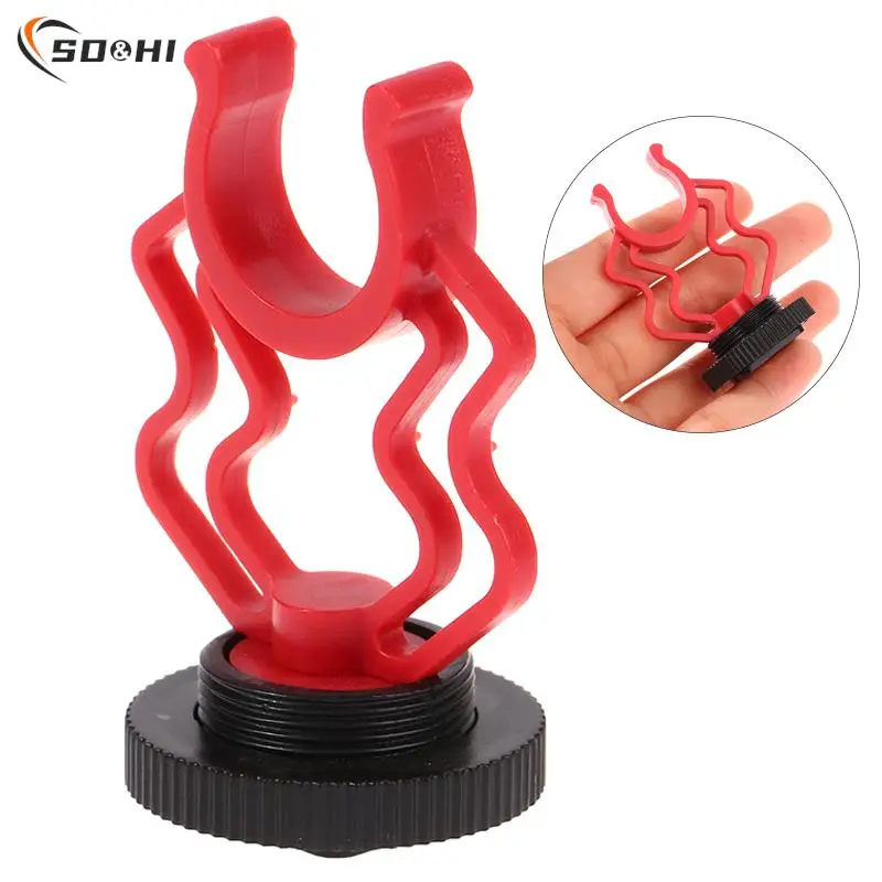 Universal Cold Shoe Mount Adapter Mic Bracket Plastic Microphone Shock Mount Stable Microphone Bracket for Video Interviews DSLR,microphone shock mount