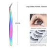 Rainbow Eyelashes Tweezers Anti-static Eyelash Extension Tweezer Fan Lash Eyebrow Tweezers Curved Straight Excellent Closure 4