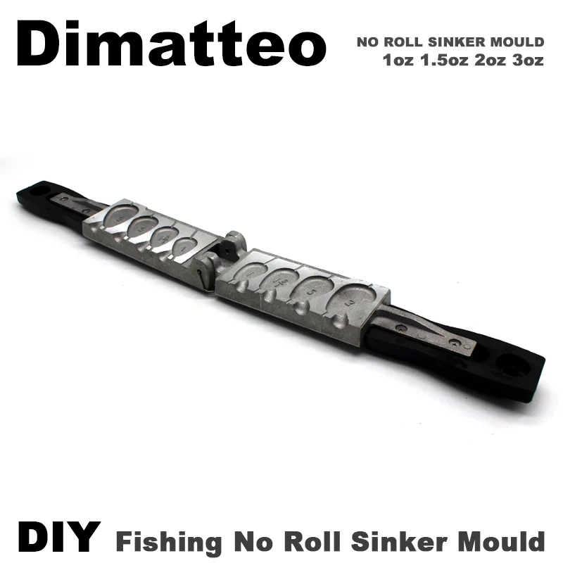 Dimatteo Fishing No Roll Sinker Mold Kits 1oz 1.5oz 2oz 3oz 4 Cavities