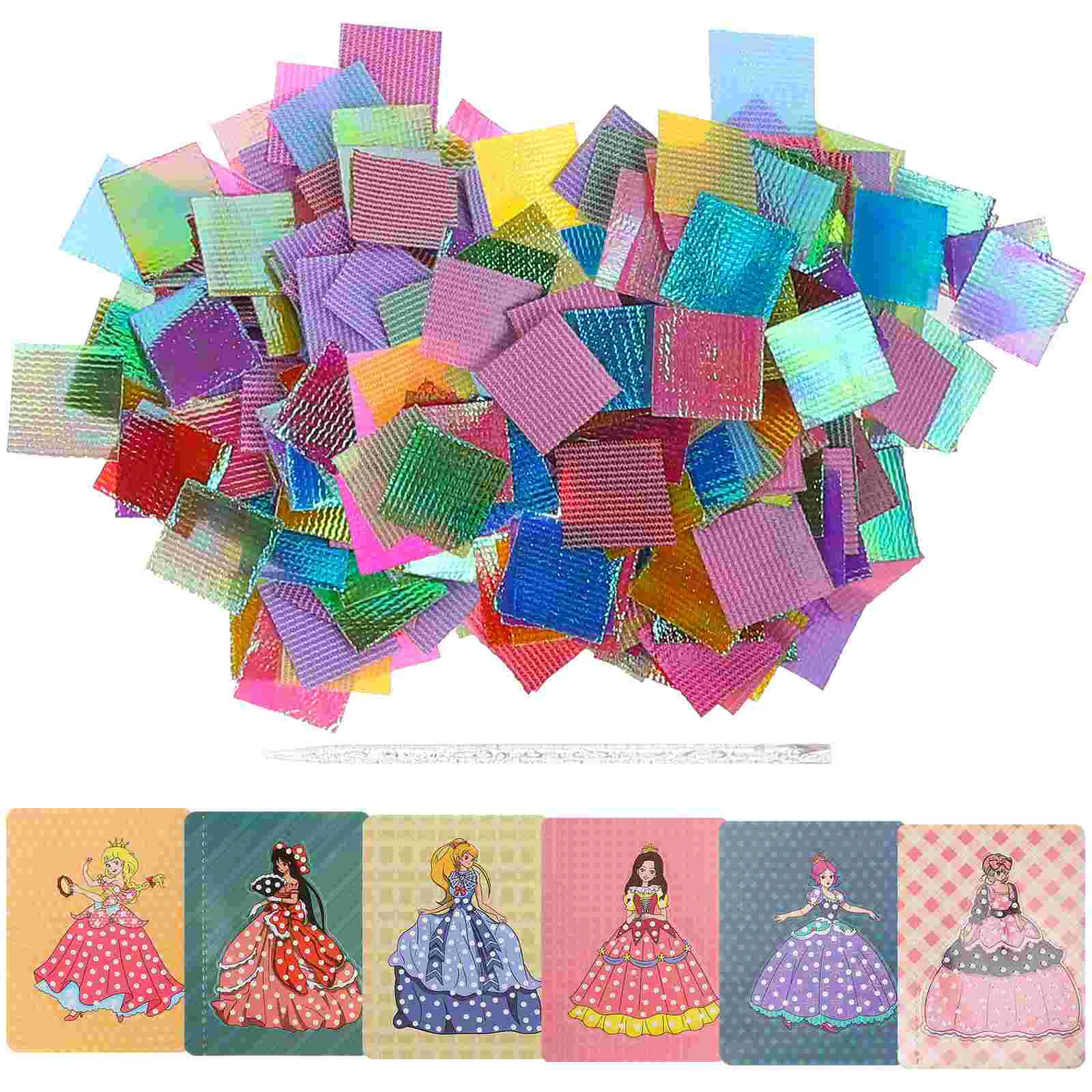 

2 Sets Fabric Poking Art DIY Material Unfinished Puncture Painting Crafts