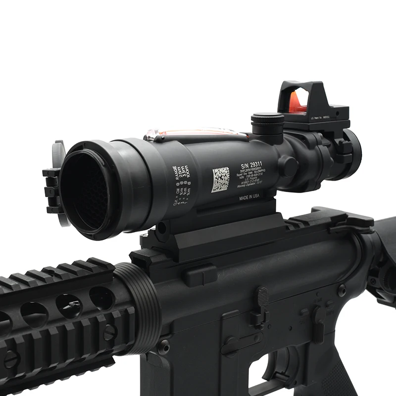 Tactical TA11 3.5X35 real red fiber optic illuminated glass riflescope with red dot sight red dot sight rifle scope