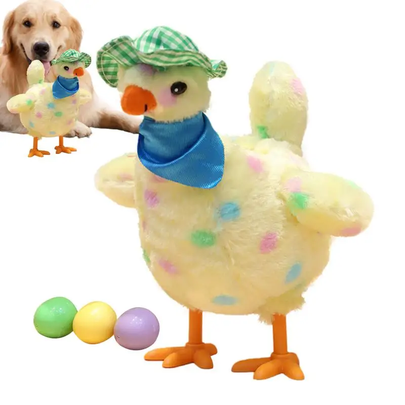 

Egg Laying Chicken Toys Plush Developmental Dancing Hen Skin-Friendly Stuffed Animals Comfortable To Touch For Classroom