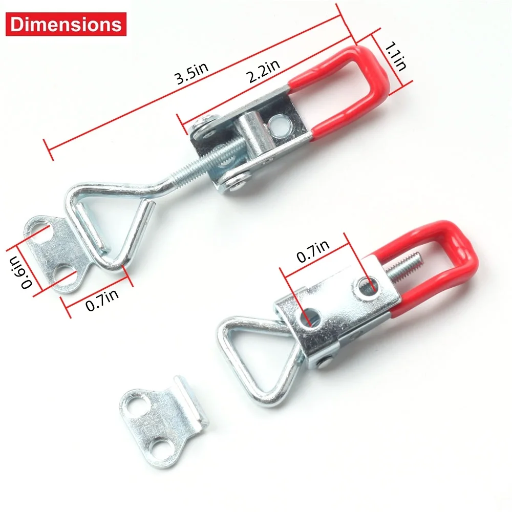 Iron Galvanized/Stainless Steel Adjustable Toggle Clamp Catch Clasp Quick Release Clamp Anti-Slip Push Pull Toggle 8PCS toggle latches