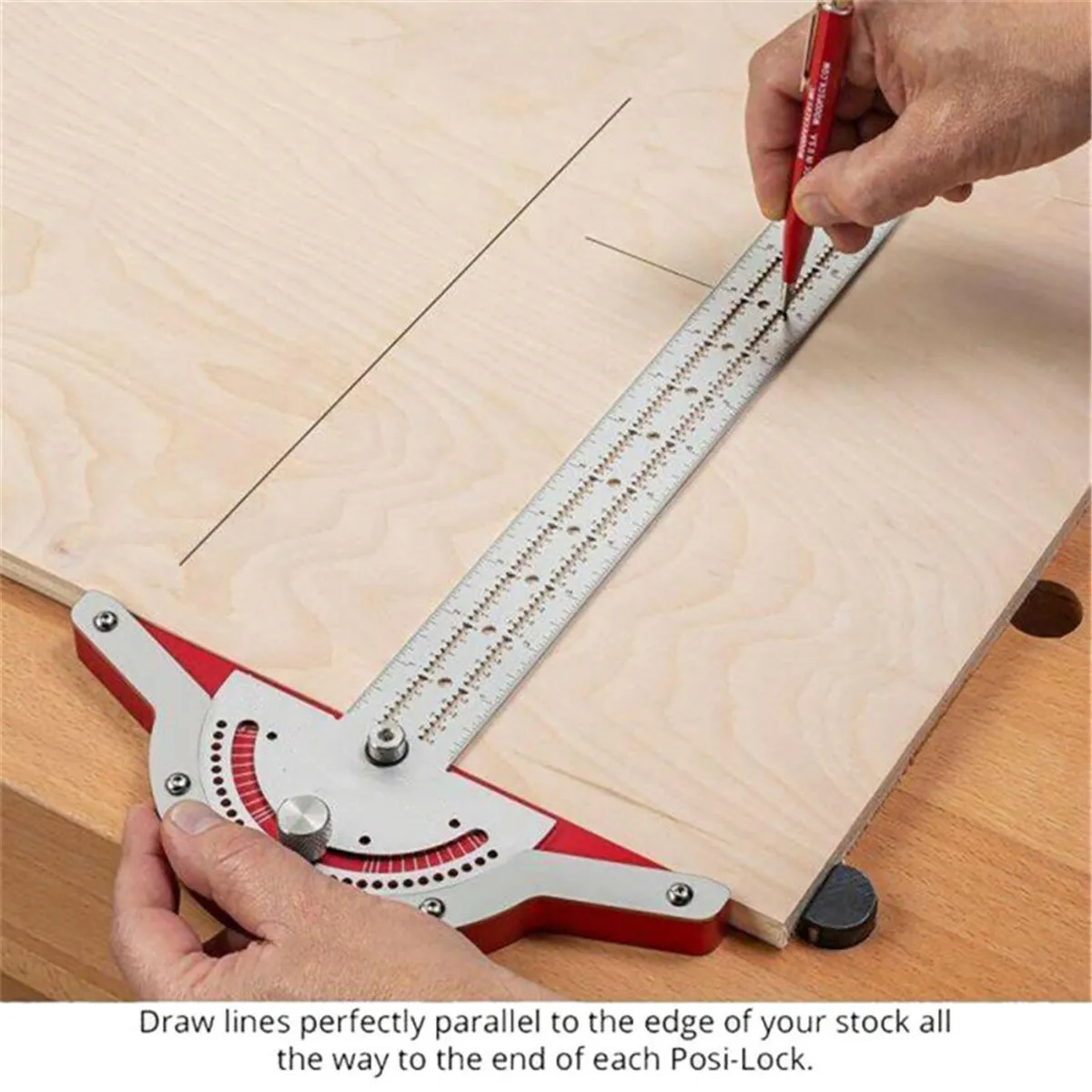 Ultra Precision Marking Ruler Square T Type Woodworking Scriber Measuring Tool