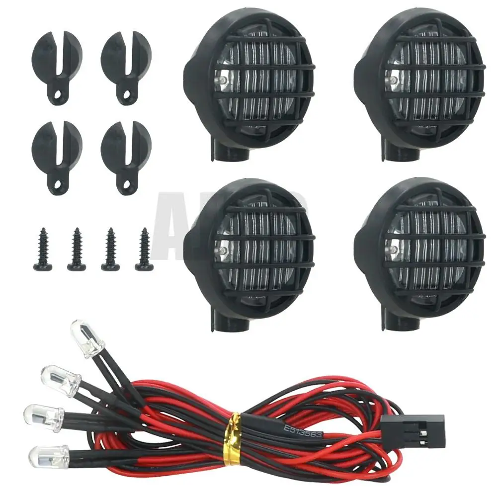 4/5/6pcs/set Led Spotlight Roof Light Lampshade For 1/10 Rc Crawler Car Axial Scx10 Ii Yikong Arrma Rc Car Parts 3