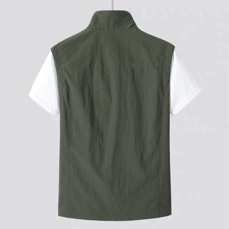 Multi-pocket Sleeveless Jacket Waterproof Vest Men's Summer Tactical Military Motorcyclist Fishing Vest cooling vest fisherman vest