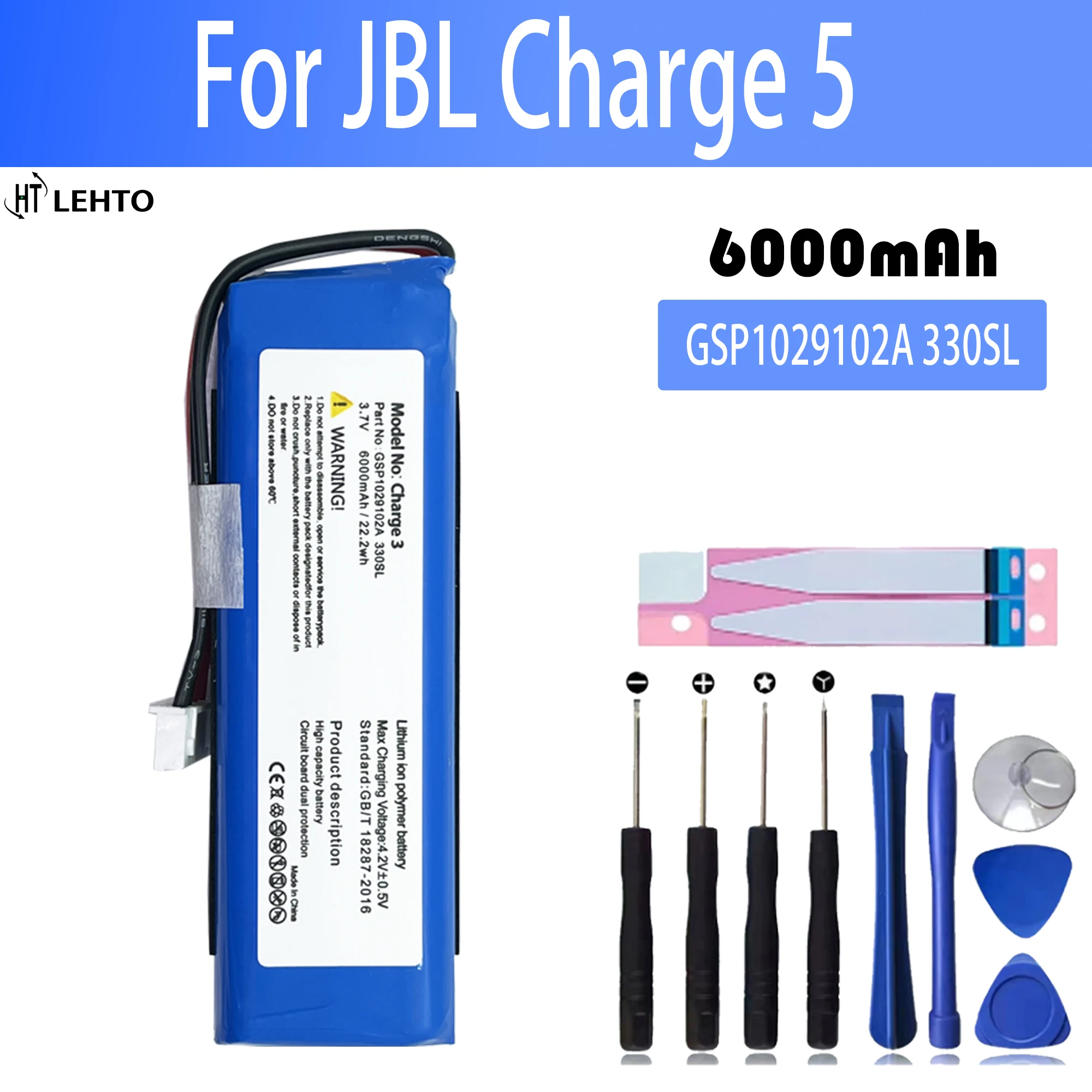 

2023 100% Original Player Battery For JBL Charge 3 2016 Version GSP1029102A Rechargeable Wireless Bluetooth Speaker batteries