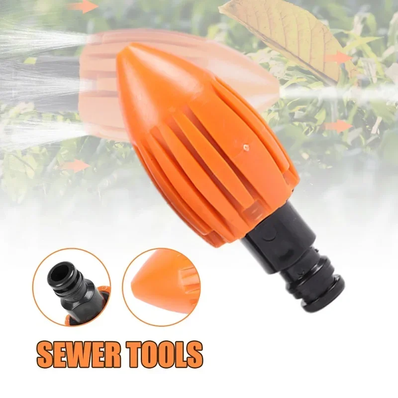 Ugello Pulizia Fognature Per Idropulitrice - Razzo Ad Acqua Con Getto Potente (Arancione) - Foto 9