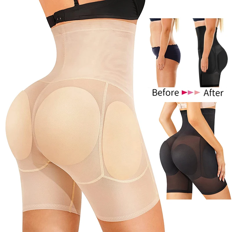 Women Hip Pads High Waist Trainer Shapewear Body Shaper Fake Ass Control Panties Sexy Butt Lifter Enhancer Booty Thigh Trimmer