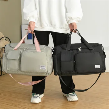 Large Capacity Outdoor Waterproof Travel Bag Luggage Handbag Women Shoulder Bag Nylon Sports Gym Bag Female Crossbody Bag 1