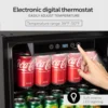 Beverage Refrigerator and Cooler, 115 Can Mini Fridge with Glass Door for Soda Beer or Wine for Office or Bar with Adjustable Re 4