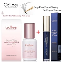 Gollee 1s Dry Bonding Jelly Glue Light Pink Advanced Eyelash Adhesive Glue False Lash Booster Stop Fan Accelerator 6ml Bonder 1