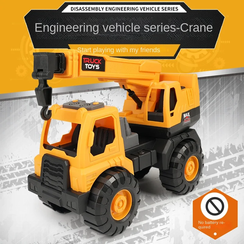 

Children's Toy Car Slide Engineering Car Pull Back Car Fall Resistant Engineering Crane Boy and Girl