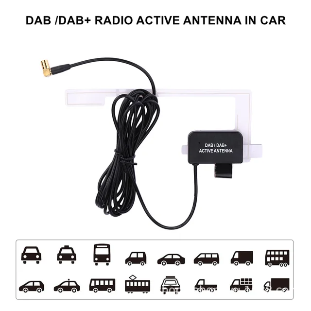 Universal SMB Connector Vehicle Active Antenna DAB Digital Car Radio Aerial  with built in RF Amplifier Strong Stable Signal - AliExpress