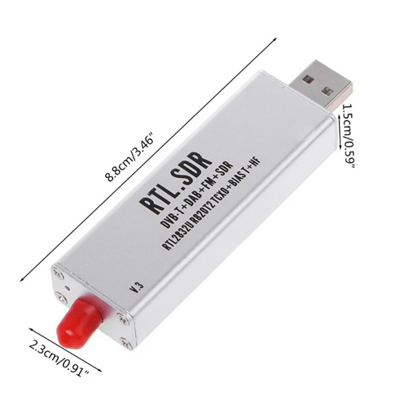 Фото Для смартфона, RTL SDR V3 0,1 МГц-1,7 ГГц Rtl-Sdr V3 Rtl2832U 1Ppm Tcxo Hf Biast Sma программно определяемое радио №2