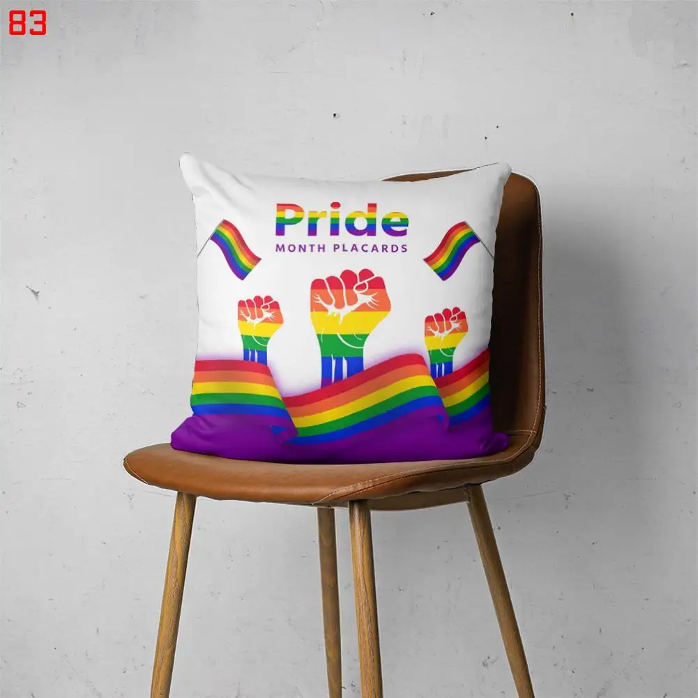 

PRIDE MONTH 00083 Customizable Bedroom Bed Sofa Hotel Car Lumbar Pillow Fashion Decorative Cover