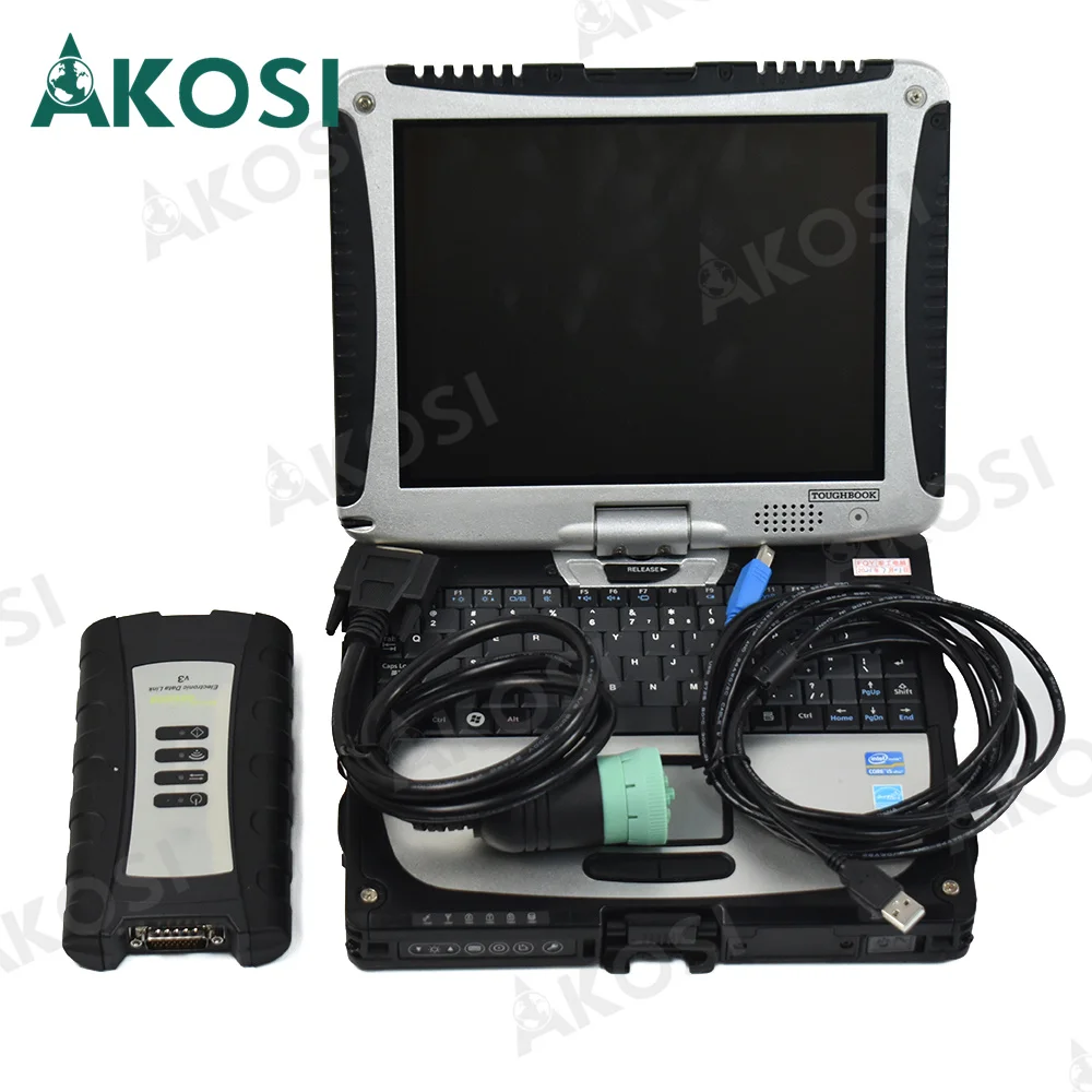 

Toughbook CF19 laptop and EDL V3 Electronic Data Link Truck Diagnostic Tool V5.3 Advisor agricultural equipment diagnostic tool