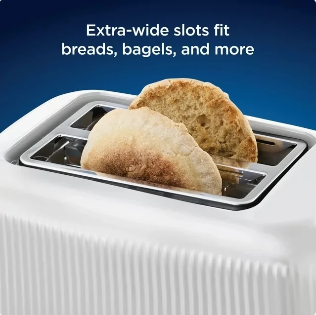 Oster® 2-Slice Toaster with Extra-Wide Slots, White 4